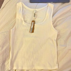 BNWT SKIMS COTTON RIB TANK MARBLE SZ L